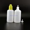 50 ml 100 stycken LDPE -plastdropparflaskor med barnsäker säkerhetsmössor och tips E cig Long Nipple Hxiqw