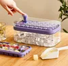 Ice Cube Maker With Storage Box Silicone Press Type Ice Cube Ice Tray Making Mould For Bar Gadget Kitchen Accessories JL1328