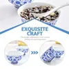 Dinnerware Sets Blue White Porcelain Goblet Salad Bowl Bowls Ceramic Japanese Ramen Rice Small Large Noodle Holder Gift