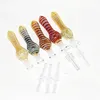 Glas Nectar Collector met 14mm Gezamenlijke quartz tip Titanium nail Plastic cli Booreilanden glas Pijp Roken Accessoires