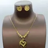 Halskette Ohrringe Set Nigeria Schmetterling Afrikanischer und Perlen Schmuck Böhmen Design Goldene Farbe Schmuck Geschenke