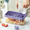 Ice Cream Tools Big Size 3264 Slots Mould Cube Trays With Lid Creative 2 in 1 Molds And Storage Box Remove ice One Click 230627