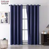 Curtains High Shading Blackout Curtains for Bedroom Modern Thermal Insulating Solid Finished Curtains Living Room Window Treatment Drapes