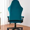 Stoelhoezen Fluwelen hoes voor gamestoelen Elastische stoelbeschermer voor computerstoelen Hoes voor bureaustoelen Split Home Seat Cover Anti-vuile fleece 230627