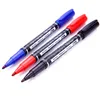 Markers 12pcs/pack Twin Tip Permanent Marker Waterproof OilInk Marker Pen Fine/Medium Point 0.5mm1mm Pen Marker Black Blue Red Ink