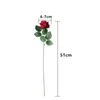 Fleurs décoratives 1/5pc belle soie artificielle Rose mariage maison Table décor Long Bouquet organiser fausse plante saint valentin