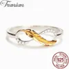 Pierścień Solitaire Trumium Znakomity 925 Srebrny Pierścień Niesłodności Symbol Biżuteria Darowi zaręczynowe Anillos Mujer 230626