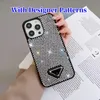 Capas de celular Luxurys Glitter Jeweled com padrão de design para iPhone 14 iPhone 13 Pro Max 14Plus 12 11 Capa de celular com strass brilhante e brilhante para celular