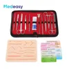 Andra Office School levererar elever Suture Practice Kit Training With Skin Pad Model Tool Set Education Teaching Equipment 230627