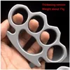 Brass Knuckles Mticolor Thickened Metal Knuckle Duster Four Finger Tiger Outdoor Cam Safety Defense Pocket Edc Tool Drop Delivery Sp Dh5Bj