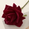 10 unidades de flores artificiales de látex rosa con borde rizado táctil hidratante, ramo de novia para boda, flor de rosa, diseño de decoración para eventos y fiestas en casa