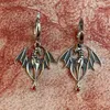 Dangle Boucles D'oreilles Grunge Gothique Vintage Dragon Personnalité Rouge Bijou Pendentif Pour Femmes Mode Nouveauté Noir Foncé Harajuku Femme Bijoux