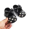 Primeros pasos PU cuero Bowknot bebé niñas zapatos lindos mocasines corazón suave suela plana niño princesa calzado cuna