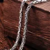 Chains Real S990 Sterling Silver Heavy Chain Necklace Men Peace Lines Corsair Jewelleries Vintage Handmade Style