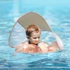 Sand Lek Vatten Kul Baby Simning Float Med Canopy Splash Lek Uppblåsbar Baby Pool Float Ring Swan Toys Simträning för tjejer 230712