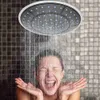 Bathroom Shower Heads Plastic Round Shape Soft Silicon Rainfall Powered Shower Room Top Shower Roof Head Nozzle Cabin Accessories R230627