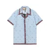 Men's designer shirt summer short sleeve casual button up shirt printed bowling shirt beach style breathable T-shirt clothing #502