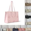 Bolsa Clássica Bolsa Onthego Bolsas Sacolas com Flor em Relevo Bolsa Transversal de Ombro Clutch de Couro Genuíno Grande Capacidade Bolsa Feminina Letter Flower Onthego Tote Bag