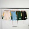 Camisetas masculinas Shorts Nova letra bordado padrão Homens Mulheres 1 Calças de algodão branco com cordão amarelo de melhor qualidade