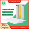 Papper Xiaomi Mijia Fotopapper 6Inch Photo Printer Paper Imaging levererar tryckpapper Fotografisk färgbelagd Färgglada fotopapper