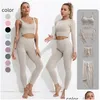 Completo da yoga Set da 23 pezzi Abbigliamento da palestra da donna Reggiseno sportivo senza cuciture Crop Top Leggings a vita alta Fitness Abbigliamento sportivo Abiti da allenamento Donna Dr Dhvpn