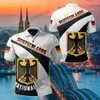 Męskie koszulki polo Polo Summer Fashion Niemiecki duży print Lion Head 3d krótkie rękawowe koszulka dla dorosłych 240202