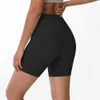 Damenbekleidung mit Yoga-Shorts Nude Sense Sport hohe Taille Bauchheben Gesäß elastische formende Fitness-Radhose