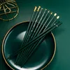 Ensembles de couverts 5 6 8 paires Rachi Chopsticks de bâton japonais Hachi pour la nourriture Chop réutilisable chinois Cadeau de cuisine outils de cuisine 230627