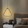 Chandeliers Minimalist Pendant Lamp Black Long Strip For Living Room Wall Decor Nordic LED Hanging Light Small Chandelier