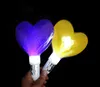 100pcs Heart Shape LED Heart Stick Glow in the Dark Wedding Decoration Flashing Light Sticks Wand Concert Event Party Supplies SN4403