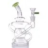 Rury palenia Royal Glass Hookahs Water Bong With Honey Perc Kolor warga Kobieta 14,5 mm Recycle Rigs DAB DOBRE DOBRY DOMOWE DHUMV