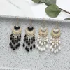 Vintage Ethnic Long Tassels Drop Earring For Women Retro Carving Seed Beads Dangle Earrings Femme Party Vacation Boho Jewlery