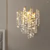 Wall Lamp Modern Creative Crystal Tassel Light Luxury Golden Branch Mounted Indoor For Home El Bedroom