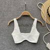 Women's T-Shirt Woman Short Sexy Camisole Solid Color Backless Crochet Top Ins Summer Spaghetti Strap Top Dropshipping J230627