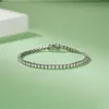 Gioielli firmati Collana Hip Hop Iced Out Bracciale tennis classico certificato 4mm Moissanite Diamond Bracciale tennis uomo in argento sterling 925