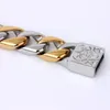 Charm Armbanden In Hip Hop Zware Cubaanse Schakelketting Mannelijke Armband Goud Zilver Kleur Roestvrij Staal Speciaal Voor Mannen Wmen Sieraden Gift