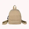 School Bags Fashion Women Mini Backpack Corduroy Solid Small Backpacks Simple Retro Rucksack