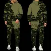 Men's Tracksuits Spring Autumn Camouflage HoodiePantsSuit Men Women Casual Hooded Pullover Sweatshirt Set Tracksuit 2 Pieces Sportswear Outfits x0627