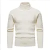 Ny Slim Fit Men's Jacquard Knitwear Coat High Polo Neck Fashion Sweater