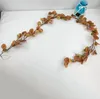 Flores decorativas, 2 uds., cadena de hojas de manzana de eucalipto Artificial para pared de plantas, paisaje de boda, accesorios de arco, hogar, Al, oficina, Bar