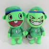 Plush Dolls 28cm HTF Happy Tree Friends Anime Happy Tree Friends Soldier Fliqpy Plush Toys Dolls Military Flipy Doll Plush Toy for Kids Gift 230626