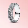 925 Sterling Silber Neuer Mode-Damenring Neu Ein funkelnder Wellenring mit einer einzelnen Ringreihe, geeignet für Original Pandora, ein besonderes Geschenk für Frauen