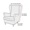 Chair Covers Polar Fleece Wingback Chair Covers Stretch Removable Armchair Slipcover Solid Color Sofa Protector Covers Seat Cushion Cover 230627