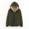 2023 Winter Fit Slim 및 Slim Plaid Lamb 양털 Hooded Warm 면 Coat Women's