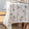 Lince in stile coreano piccola tovaglia floreale in cotone margherite, decorazione del tavolo da tè, copertina del tavolo rettangolo per sala da pranzo per matrimoni in cucina