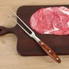 BBQ Grills Barbecue Gabel Rindfleisch Grill Werkzeuge Zubehör Edelstahl Tragbare Outdoor Camping Kochen 230627