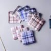 Handdoeken 10 stks vierkante plaid streepzak voor trouwfeest restaurant dames zakdoek handdoek katoenen zakdoeken voor mannen