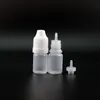 Lot 100 Stuks 3 ML Plastic Dropper Flessen Met Kindveilige Veilige Caps Tips Damp Kan Squeezable voor e Sigaret hebben Lange tepel Rfmeg