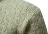 Ny Slim Fit Men's Jacquard Knitwear Coat High Polo Neck Fashion Sweater