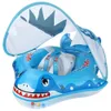 Sand Lek Vatten Kul Baby Simning Float Med Canopy Splash Lek Uppblåsbar Baby Pool Float Ring Swan Toys Simträning för tjejer 230712